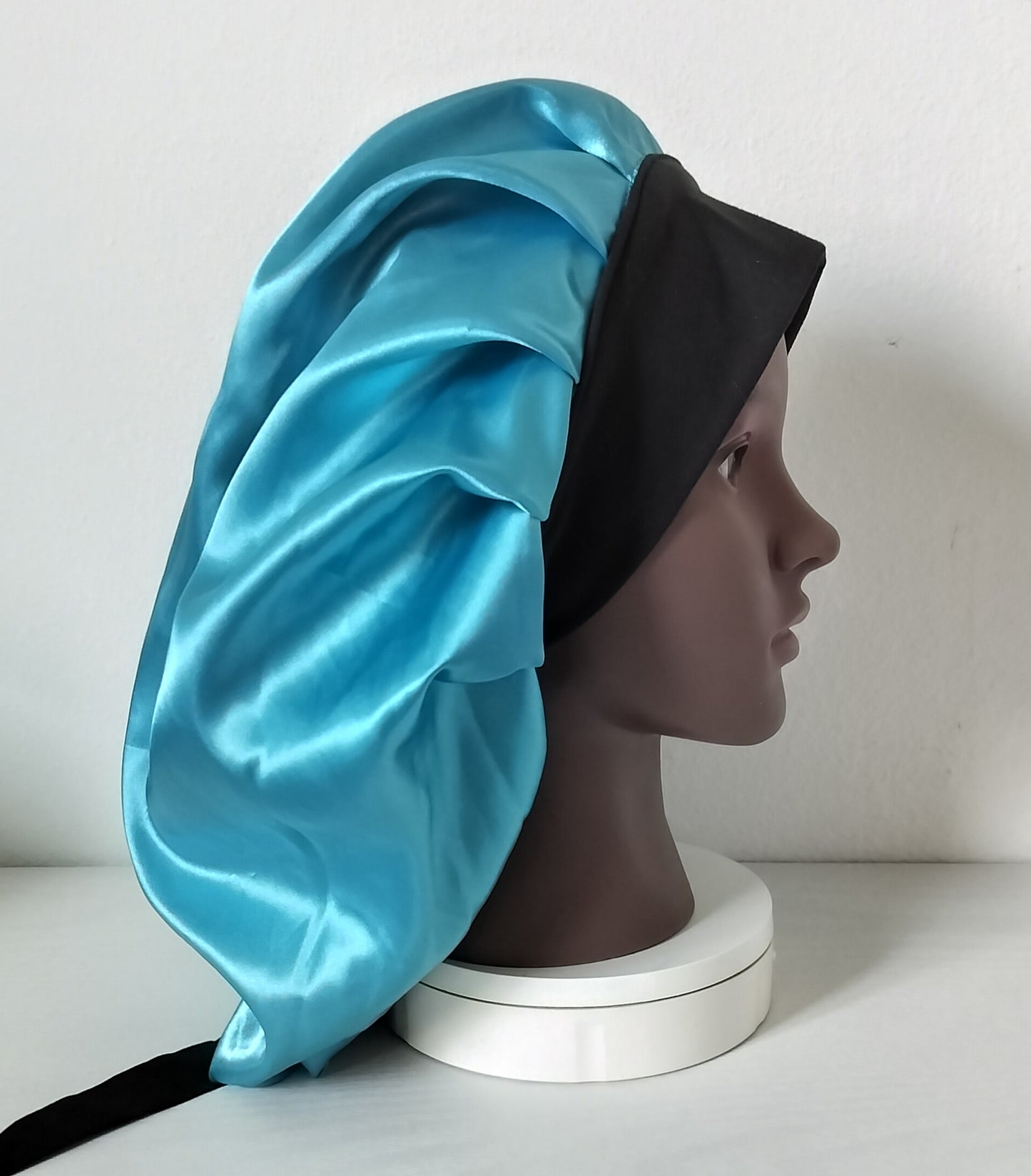 Satin Sleep Double Layer Reversible Bonnets Multiple Colors with Soft Stretchy Band and Ties