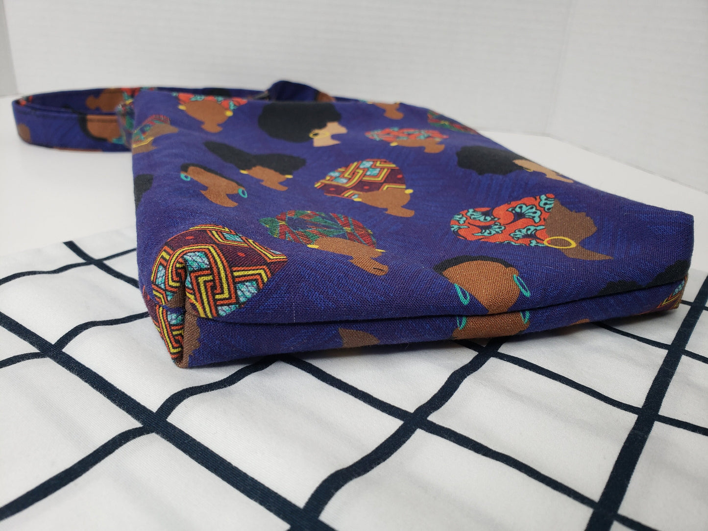 Crossbody Purse African Head Wear Messenger Style Sling Bag