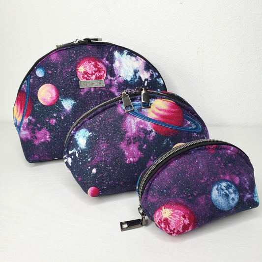 Purple Galaxy Clam Shell Cosmetics Makeup Toiletries Accessories Gift Set