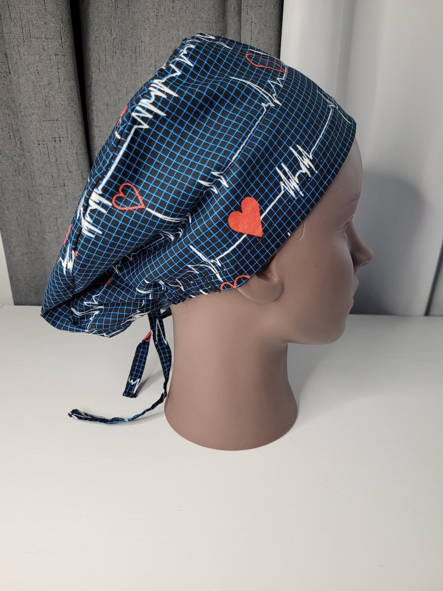 Medical Themed Cotton Scrub Caps, Nurse Hat with Optional Buttons