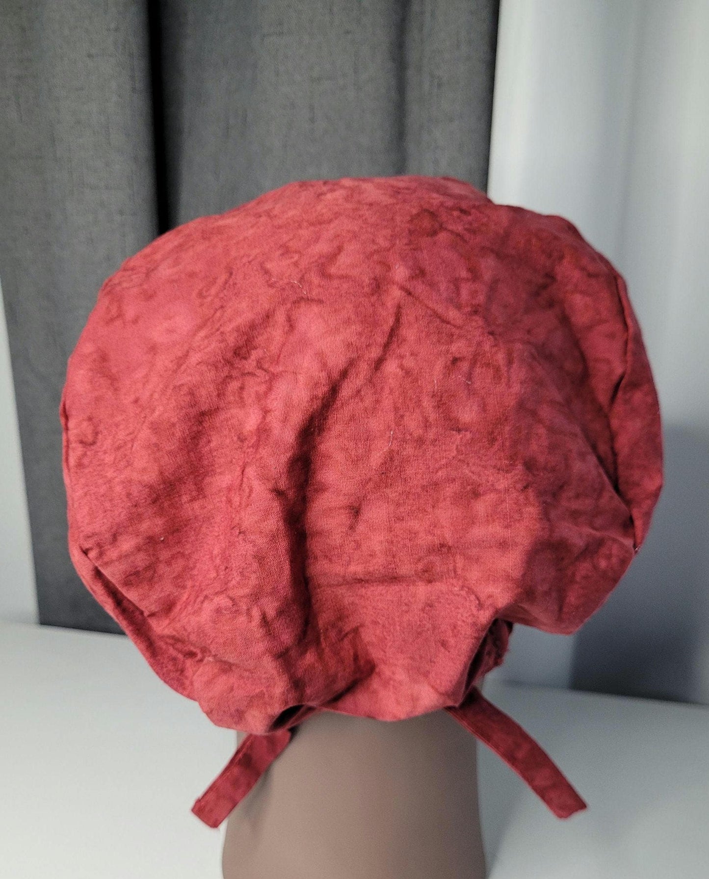 Cotton Scrub Cap: Watercolor Print, Button Ear Savers