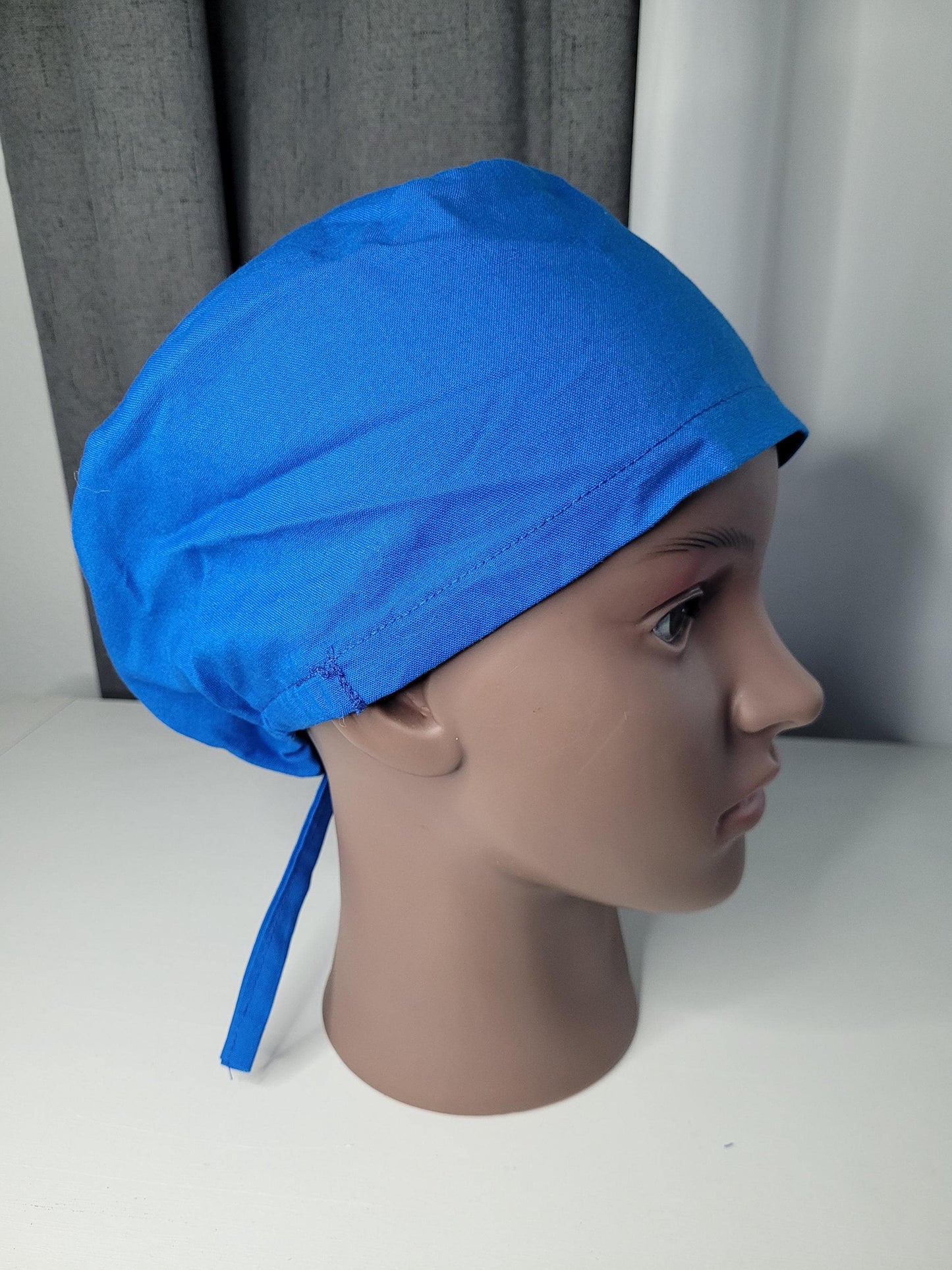Scrub Cap: 100% Cotton Solid Colors, Satin Lined and Button Ear Savers options