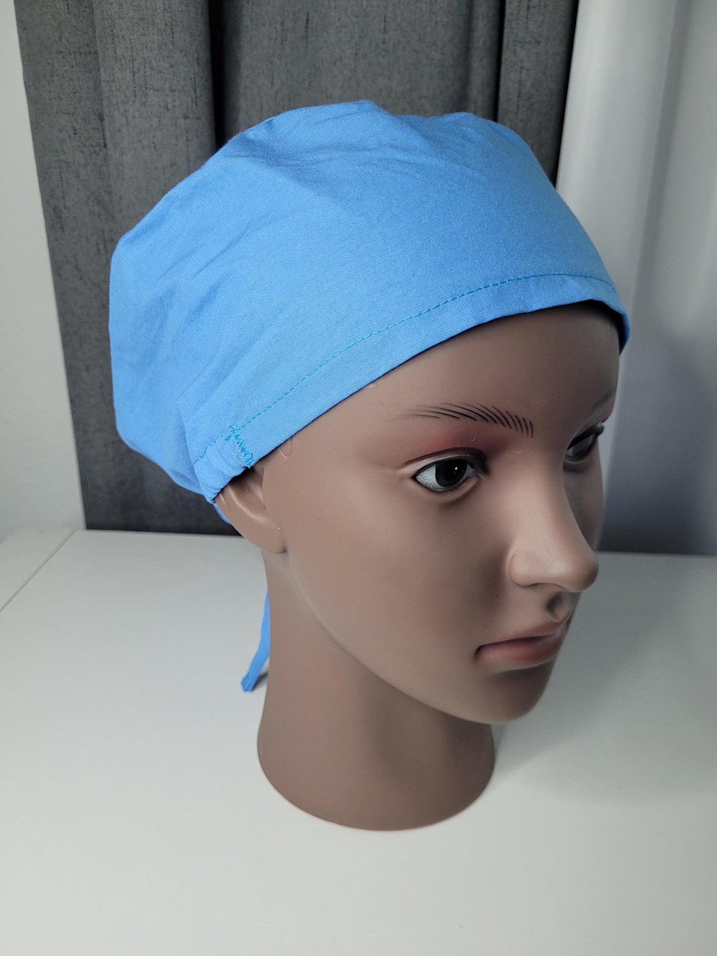 Scrub Cap: 100% Cotton Solid Colors, Satin Lined and Button Ear Savers options