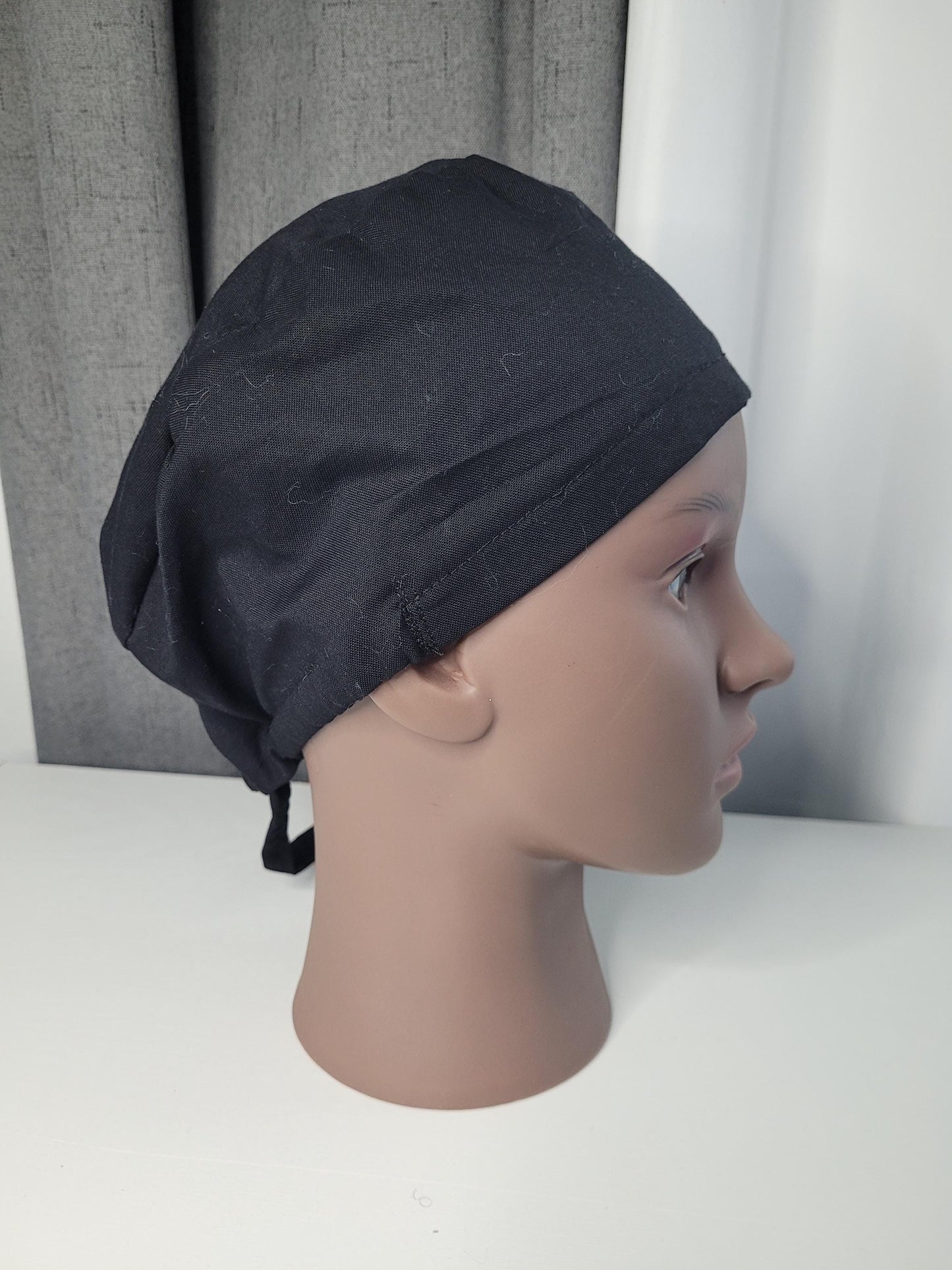 Scrub Cap: 100% Cotton Solid Colors, Satin Lined and Button Ear Savers options