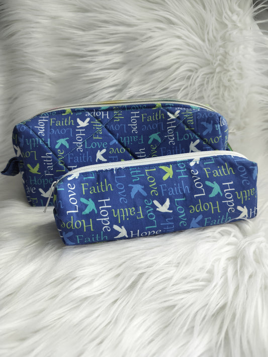Makeup Bags Love Faith Hope Box