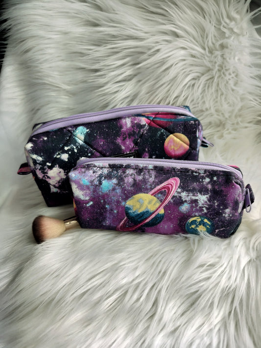 Makeup Bags Purple Galaxy