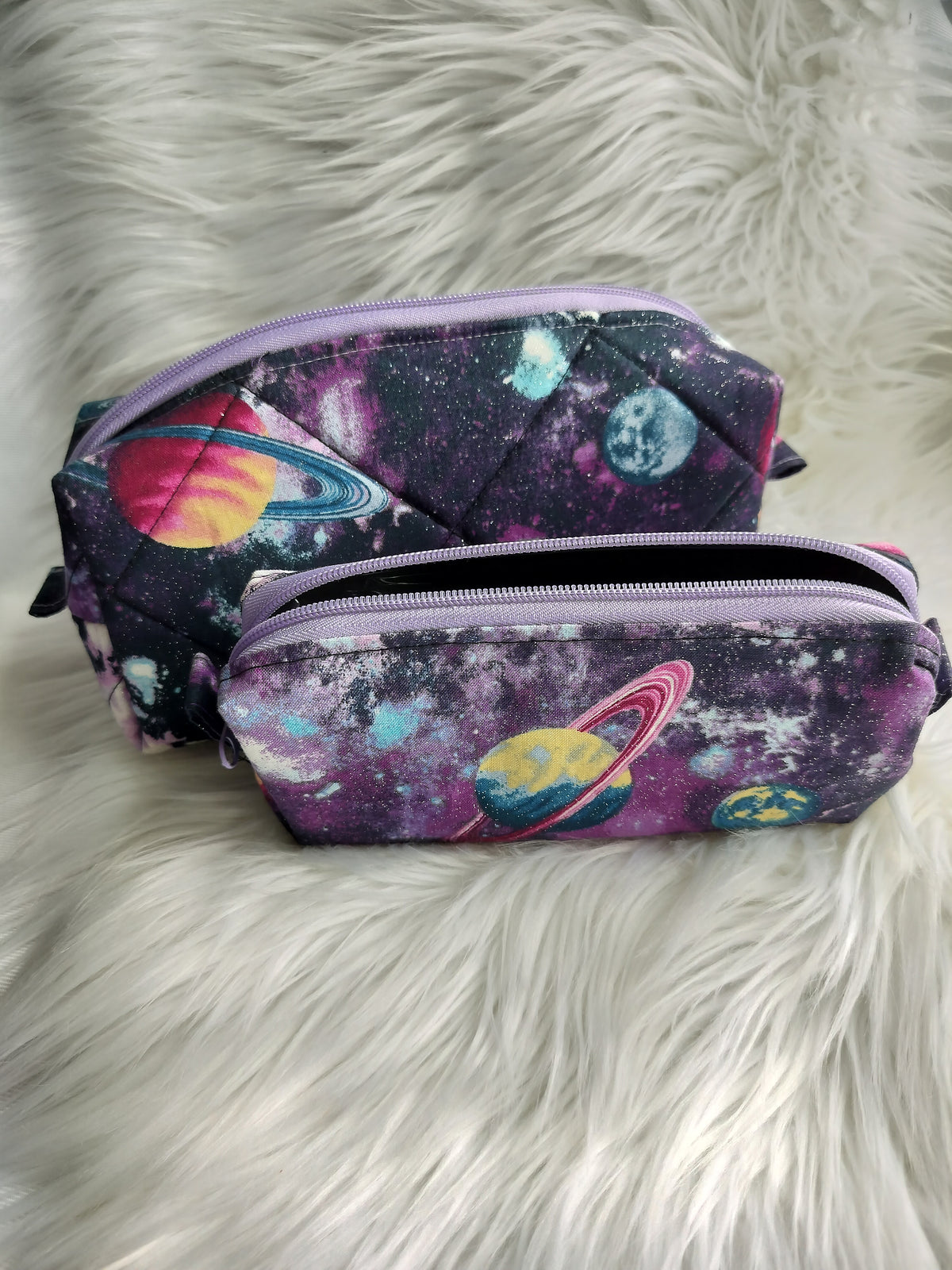 Makeup Bags Purple Galaxy