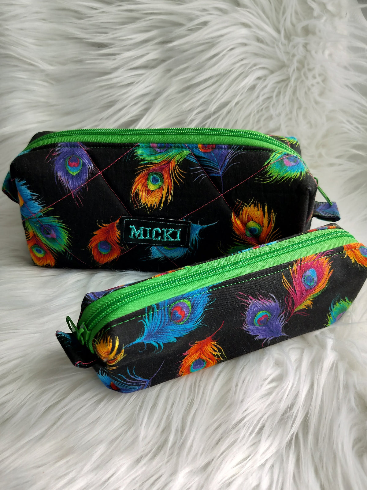 Makeup Bags Peacock, Feathers