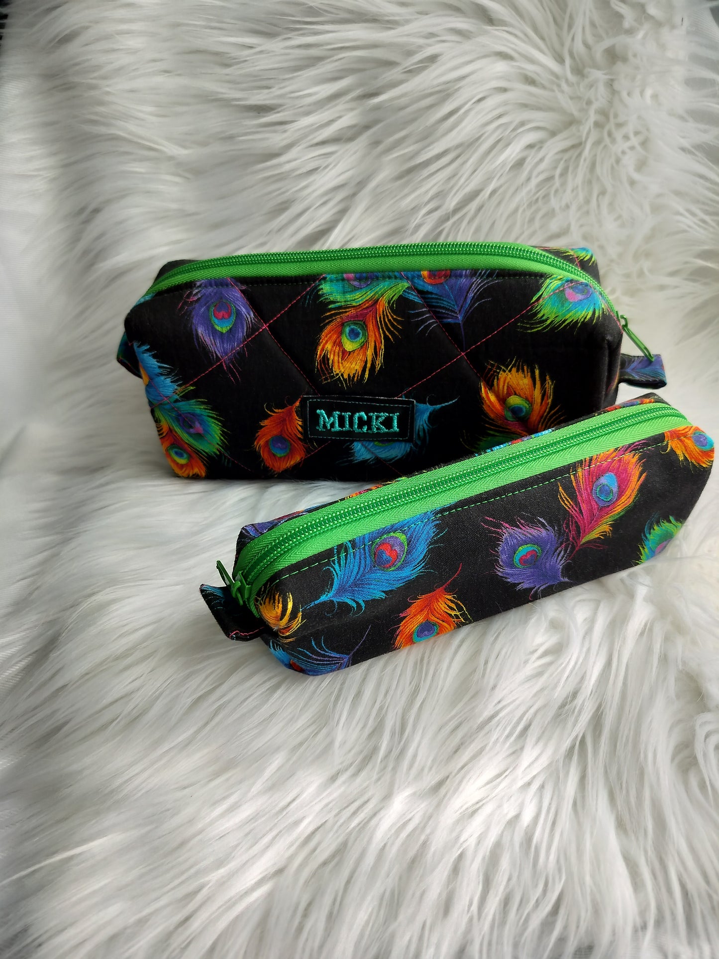 Makeup Bags Peacock, Feathers