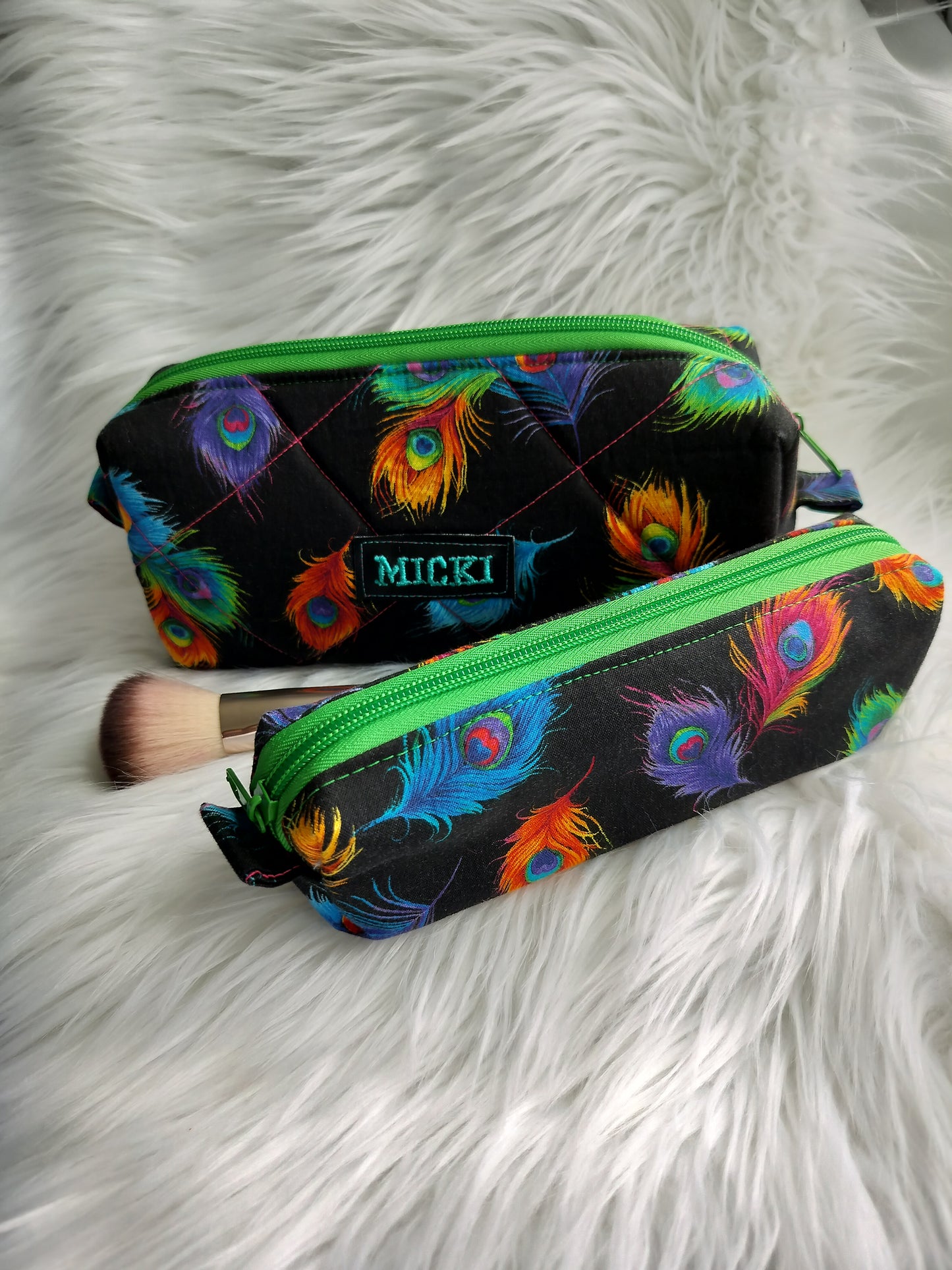Makeup Bags Peacock, Feathers