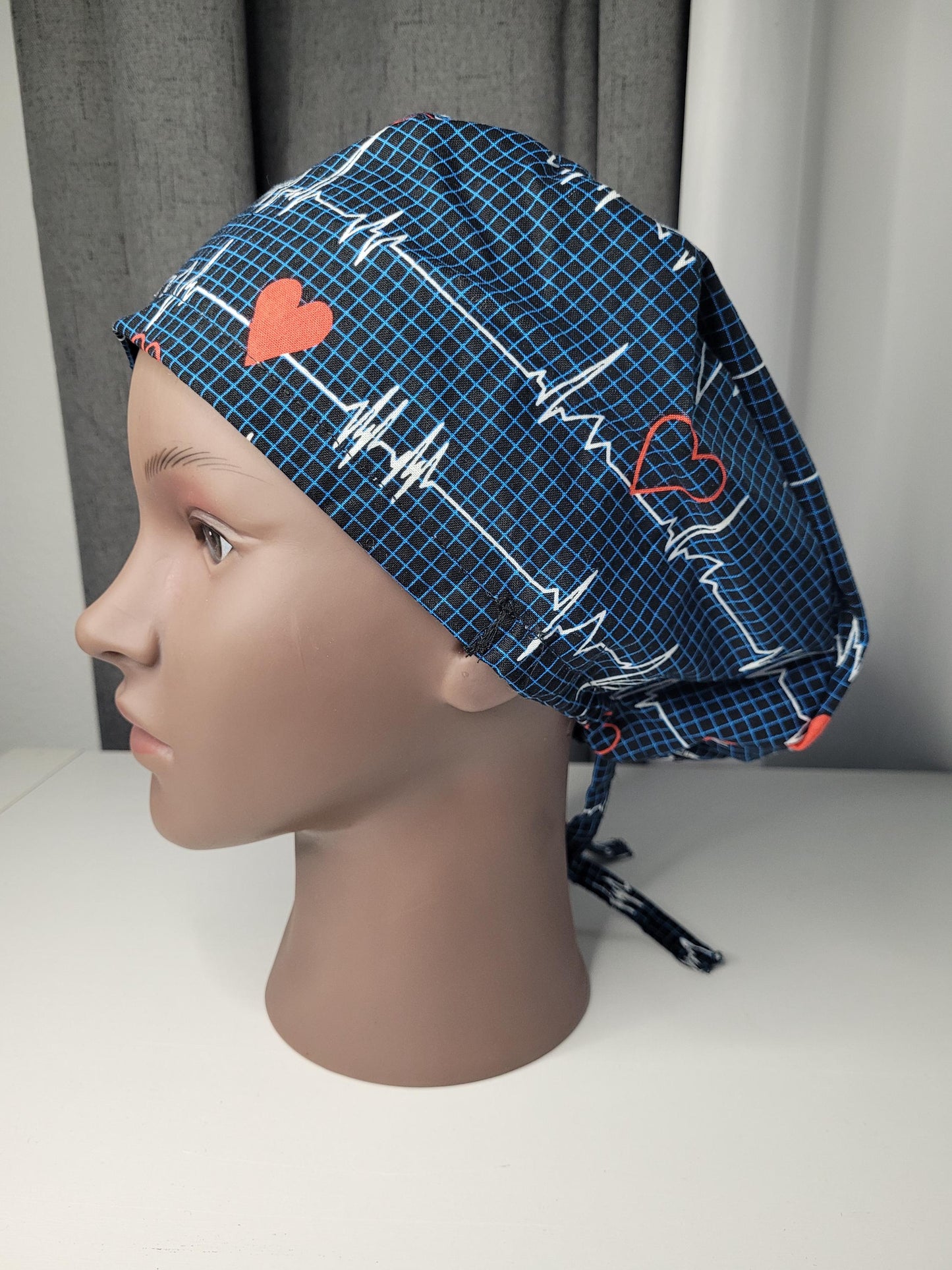 Medical Themed Cotton Scrub Caps, Nurse Hat with Optional Buttons