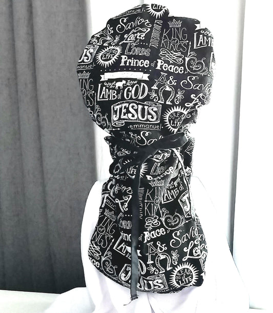 Satin Lined Ponytail Bonnet Extra Long Braids, Locs & Twists - In Jesus Name