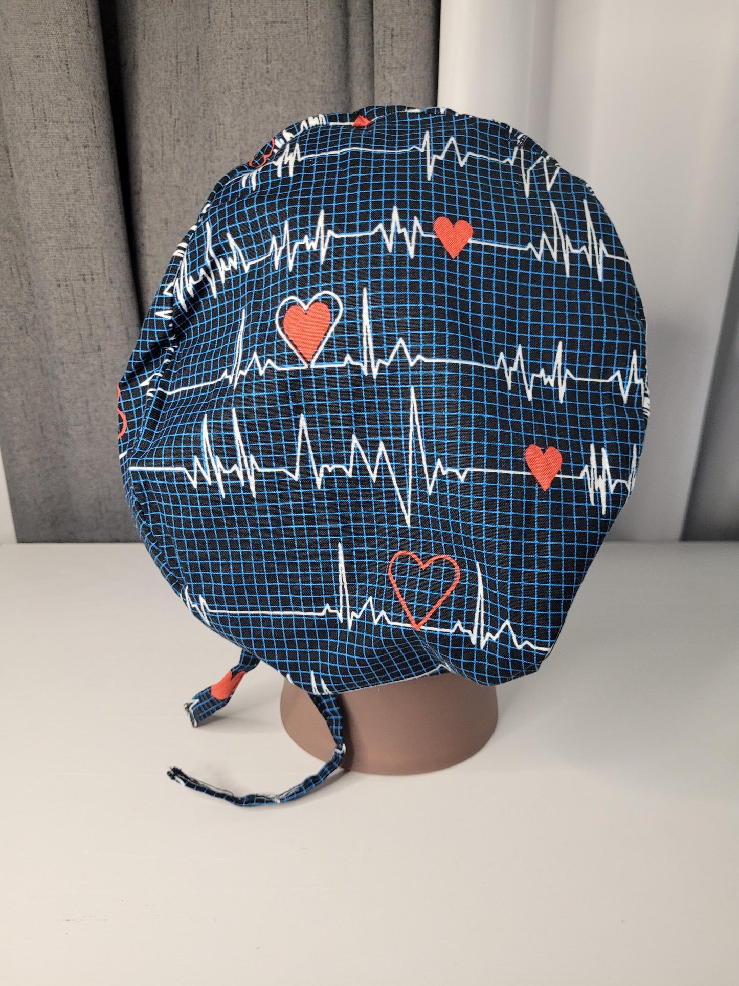Medical Themed Cotton Scrub Caps, Nurse Hat with Optional Buttons