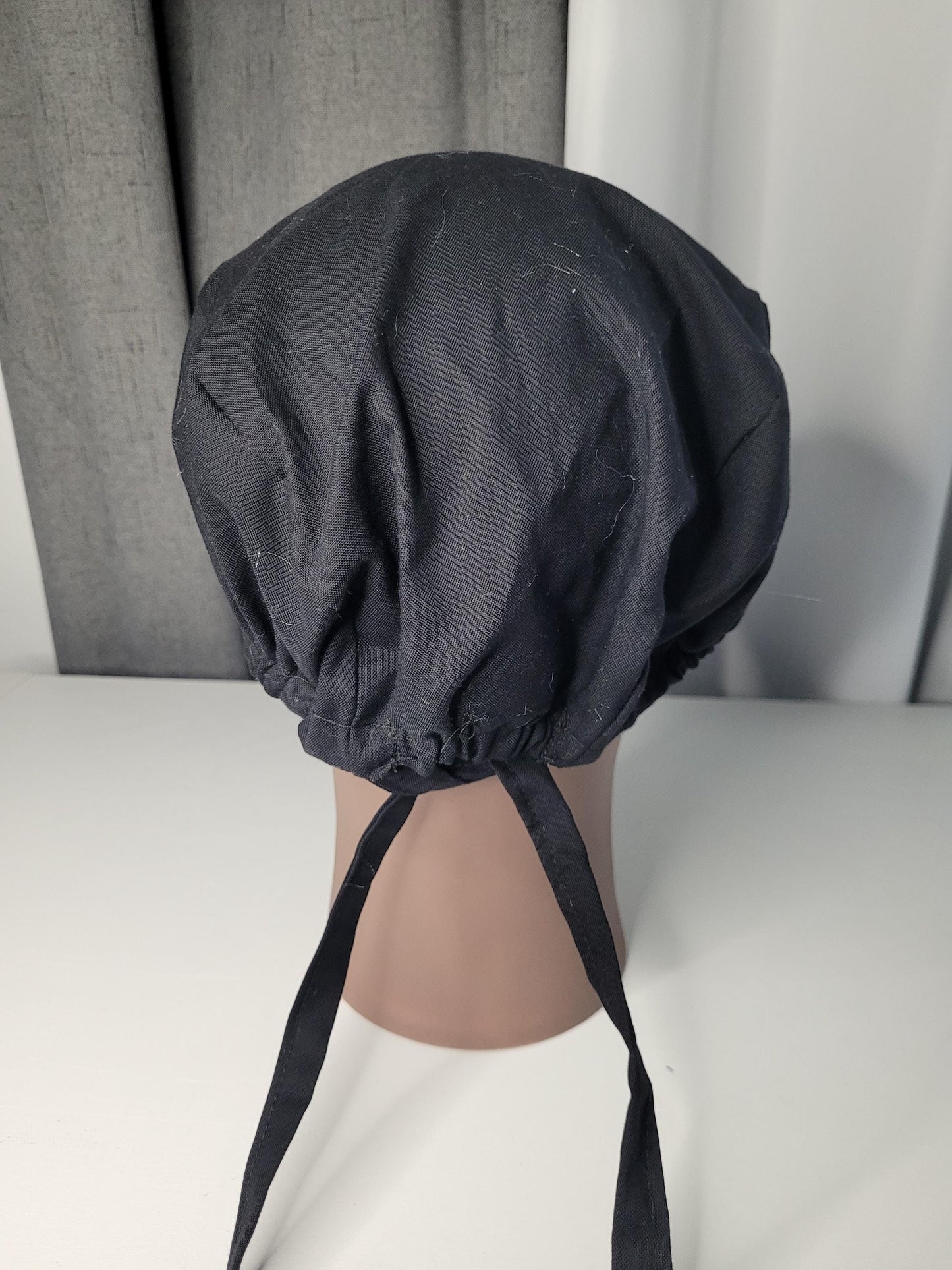 Scrub Cap: 100% Cotton Solid Colors, Satin Lined and Button Ear Savers options