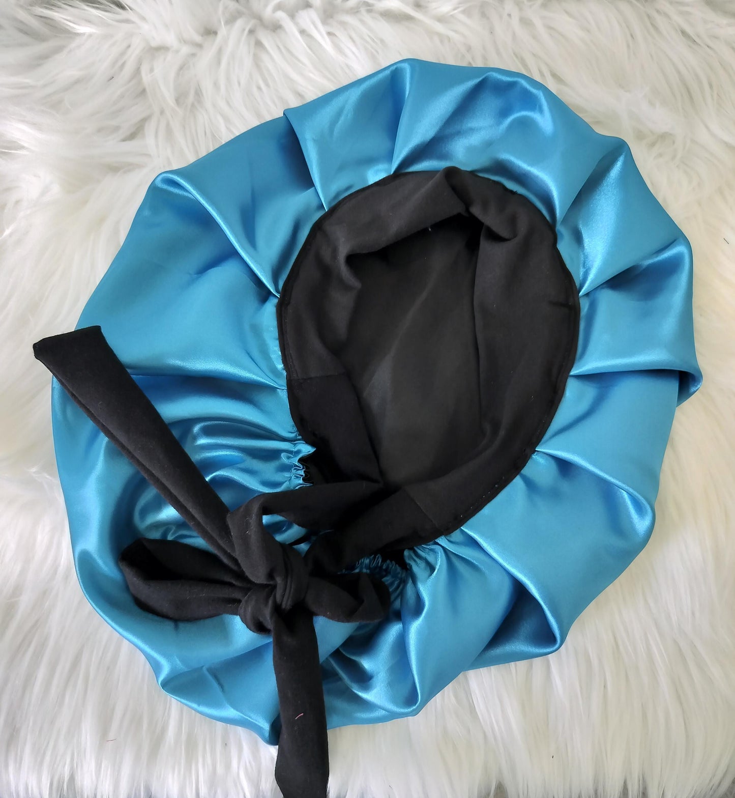 Satin Sleep Double Layer Reversible Bonnets Multiple Colors with Soft Stretchy Band and Ties