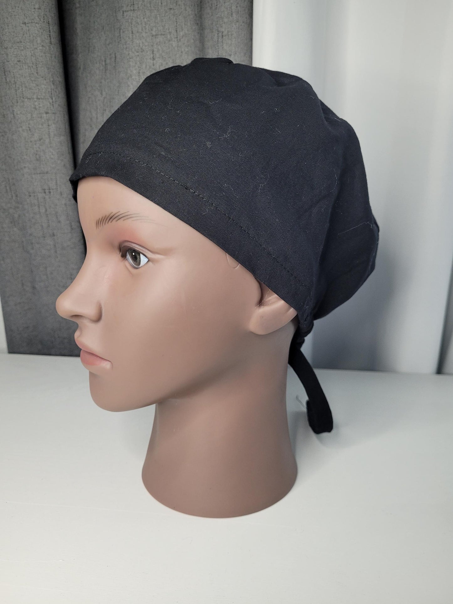 Scrub Cap: 100% Cotton Solid Colors, Satin Lined and Button Ear Savers options